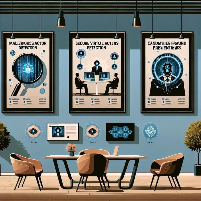 Real-time detection of malicious actors during interviews
